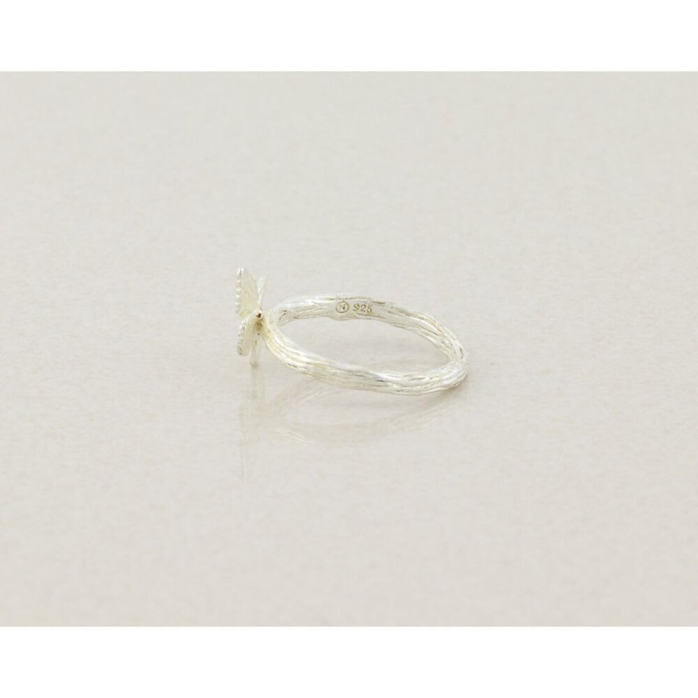 Sterling Silver Textured Butterfly Ring Size 8 1/4 - Picture 7 of 7